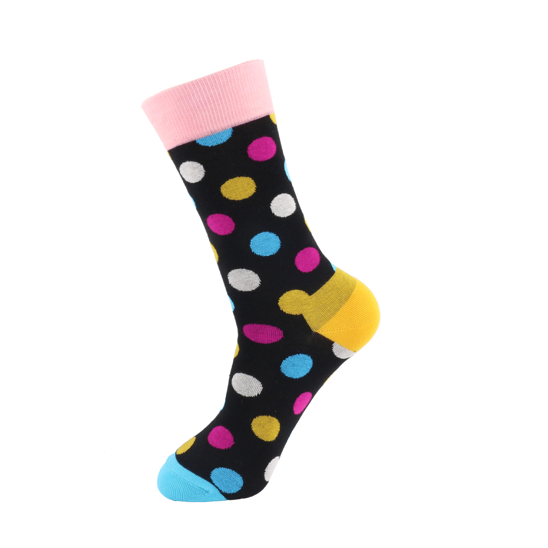 Winter Socks European Style Street Tide Men In Tube Socks Cotton Socks Casual Male Socks Polka Dot Mushroom Sock